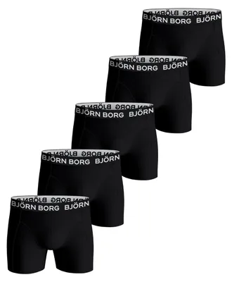 Immagine prodotto di Boxer Björn Borg, confezione da 5, in cotone elasticizzato, nero, da uomo