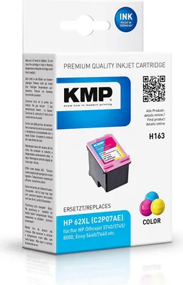 Produktbild von KMP H163, Cyan, Magenta, Gelb, Tinte auf Pigmentbasis, 11,5 ml, 415 Seiten