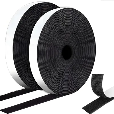 Productafbeelding van Zelfklevende klittenband - Extra sterke klittenband met haak- en lusband - Voor bevestiging - 25 meter lang en 16 mm breed