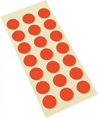 Produktbild von Dreifke® Aufkleber I Markierungspunkt, blanko, rot, Haftpapier, ablösbar, Ø 1...