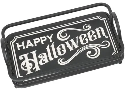 Produktbild von Happy Halloween Holz Tablett für Süßes & Saures
