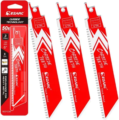 Obrázok produktu pre EZARC pílový list z tvrdokovu 150 mm 8 TPI 3 ks