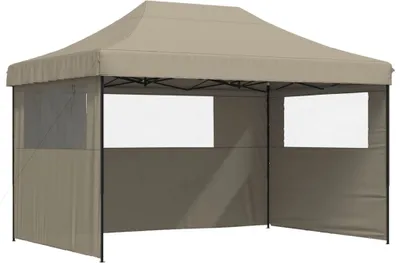 Produktbild von Partyzelt Faltbar Pop-Up mit 3 Seitenteilen Taupe