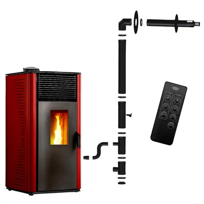 Obrázek produktu pro Peletová kamna Anita 12 kW Bordeaux Sannover + instalační sada