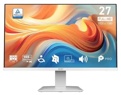 Zdjęcie produktu dla MSI Pro MP273W E14A, 68,6 cm (27"), 1920 x 1080 px, Full HD, LCD, 4 ms, Biały