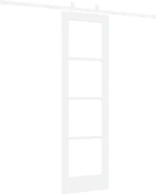Zdjęcie produktu dla vidaXL Drzwi przesuwne białe 61 x 198,5 cm drewno i metal