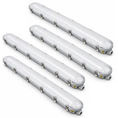 Image de 4 x LED Feuchtraumleuchte Wannenleuchte 120cm IP65 18W/24W/30W/36W 150lm/W CCT 3000/4000/6500K