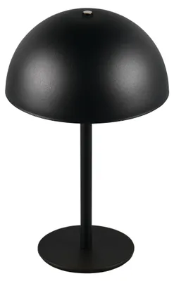 Zdjęcie produktu dla Lampa stołowa LED, czarny metal, ściemniacz dotykowy, akumulator, wys. 21 cm