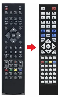 Produktbild von Ersatz Fernbedienung für Alden LED TV 22" COMBO DVD
