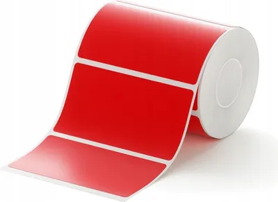 Produktbild von EDIBAZZAR | Rote Etiketten 75x40mm 690 Stück für NIIMBOT K3W Drucker