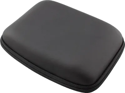 A black protective case for a GPS device.