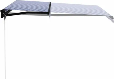 Obrázok produktu pre vidaXL ručne ovládaná markíza 350 x 250 cm modrá a biela