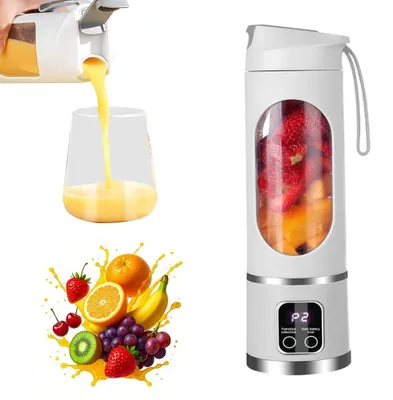 Tragbarer Smoothiemaker 450 ml, 12 Klingen, USB-wiederaufladbar