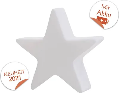 A white star-shaped lamp on a white background.