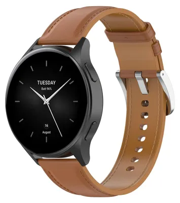 Produktbild von Für Xiaomi Watch 2 Pro hochwertiges Kunst-Leder Armband Braun Watch Ersatz Arm Band