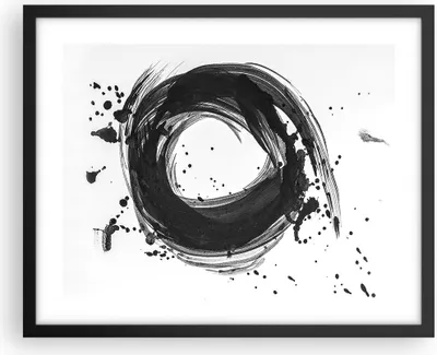 Produktbild von Gerahmtes Poster - Schwarzer Rahmen - Abstraktion Rad Aquarell - 50x40 cm - Wand Bild - Wanddeko - Wandbilder - Kunstposter - Wandposter - Bilderrahmen - Bilder - Kunstdruck - P2BAA50x40-4371