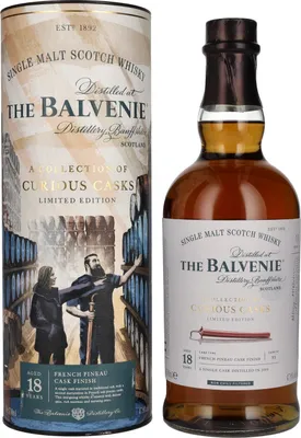 Image de The Balvenie 18 Years Old A Collection of Curious Casks FRENCH PINEAU CASK FINISH 47,9% Vol. 0,7l en boîte cadeau
