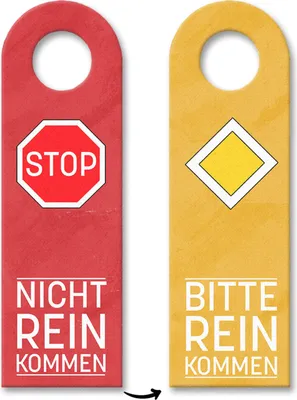 Produktbild von Verkehrsschilder Vorfahrtstraße und Stopschild Türhänger