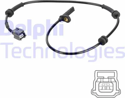 Produktbild von DELPHI ABS Sensor Raddrehzahl für NISSAN Qashqai II (J11, J11) SS20774