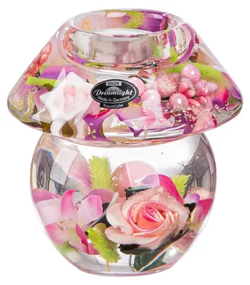 Productafbeelding van GILDE Dreamlight, Teelichtleuchter, Noblesse Smart, "Pink Love", Glas, pink, rosa, , H. 11 cm, D. 11 cm 72304