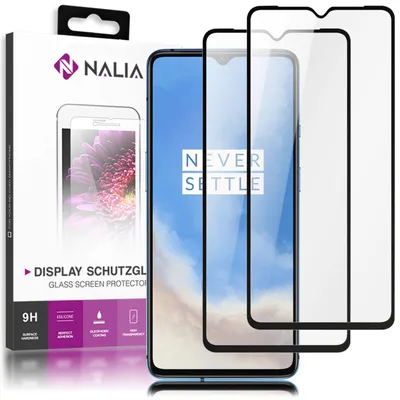 Immagine prodotto di NALIA (2-Pack) Vetro protettivo per OnePlus 7T, protezione dello schermo a copertura totale