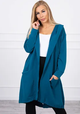 Produktbild von Kesi übergroße Strickjacke mit Kapuze Scheinen Navy Universal-