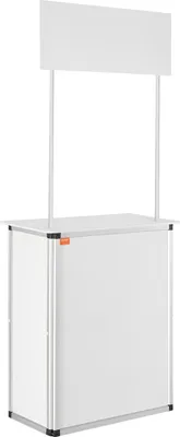 Produktbild von Portable Tradeshow Podium Table, 30.91" x 14.96" x 71.46", Display Exhibition Counter Stand Booth Fair with Wall, Foldable Promotion Retail Bar Table Pop Up Podium with Storage Rack/Carrying Bag