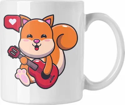 Produktbild von Trendation - Eichhörnchen Tasse Geschenk Grafik für Eichhörnchen Liebhaber Geschenkidee Lustige Tasse (Weiß)