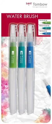 Immagine prodotto di 6 x Tombow WB-3PWassertankpinsel, 3er Pack