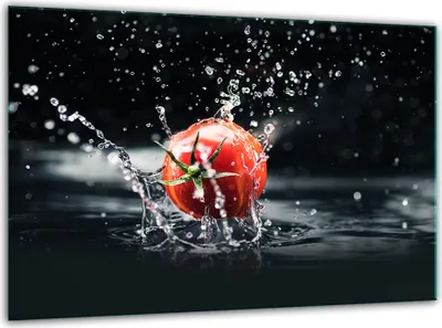 Produktbild von Glas Herdabdeckplatten Schneidebrett Universal 30x22cm Tomate