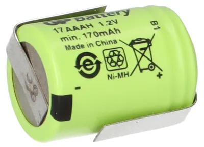 Obrázek produktu pro Nabíjecí baterie GP 1/3 AAA 1,2 V 170 mAh GP17AAAH pájecí štítek Z