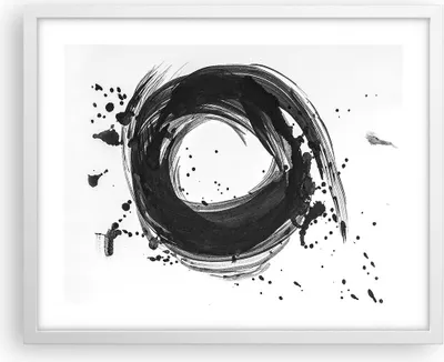 Produktbild von Gerahmtes Poster - Weißer Rahmen - Abstraktion Rad Aquarell - 50x40 cm - Wand Bild - Wanddeko - Wandbilder - Kunstposter - Wandposter - Bilderrahmen - Bilder - Kunstdruck - P2WAA50x40-4371