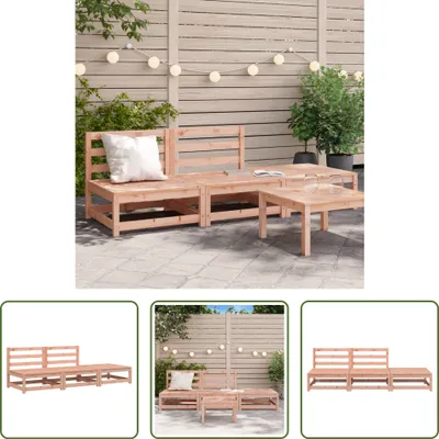 Produktbild von The Living Store Gartensofa ohne Armlehnen mit Hocker Massivholz Douglasie