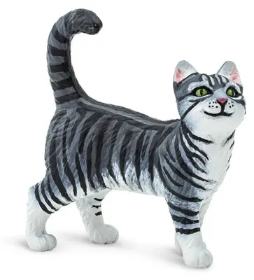 Produktbild von Safari Ltd Getigerte Katzenfigur Grau From 3 Years Kinder Grau From 3 Years