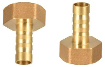 Produktbild von 2 Stück Schlauchtülle Messing für Schlauchanschluss mit Innendurchmesser 10 mm und G1/2 Innengewinde