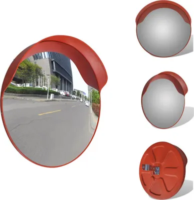 Obrázek produktu pro vidaXL Dopravní zrcadlo Convex PC plastic Orange 60 cm Outdoor - Dopravní značky