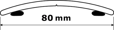 Produktbild von Übergangsprofil Ausgleichsprofil 80mm Alu eloxiert natur-silber oder champagner selbstklebend C 02, Farbe:Alu eloxiert champagner