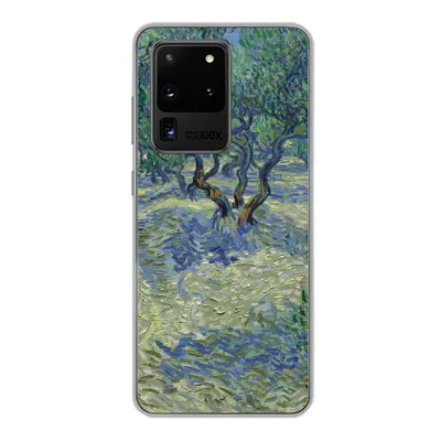 Produktbild von MuchoWow® Handyhülle Schutzhülle Hülle für Samsung Galaxy S20 Ultra Der Olivenhain - Vincent van Gogh Silikon Softcase Handy Hülle - Karteninhaber