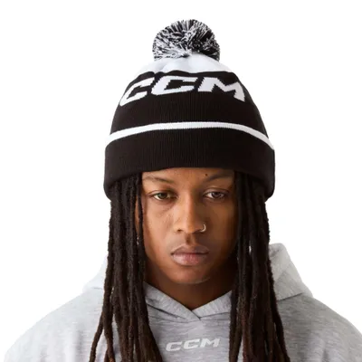 Produktbild von Mütze CCM TEAM POM KNIT POLAR FLEECE schwarz
