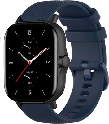 Produktbild von Strap-it Xiaomi Amazfit GTS 2 Luxus Silikonarmband (Dunkelblau)