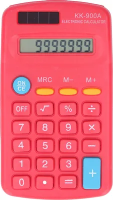 Image de Mini calculatrices de poche à 8 chiffres avec écran LCD Bouton sensible Batterie solaire double alimentation pour le bureau, l'école et les affairesRouge