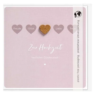 Produktbild von Hochzeit Moments Collection Karte mit Briefumschlag und Kork Applika