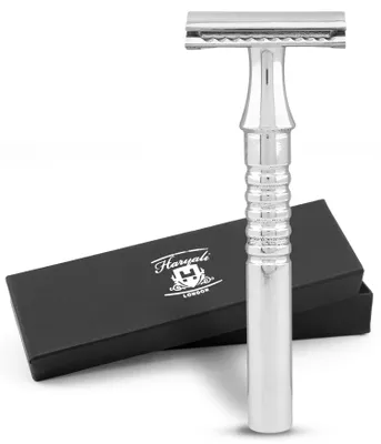 Produktbild von De Rasierhobel für Damen und Herren, Griffband aus Edelstahl Packung, Rutschfester Nassrasierer aus hochwertigem Edelstahl, Geeignet für alle Arten