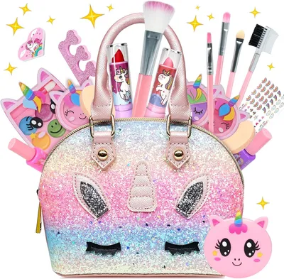 Image de Kit de maquillage pour enfants, coffret de maquillage pour filles, 30 pièces, idéal pour les anniversaires