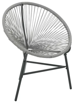 Image de vidaXL Chaise de jardin en rotin gris