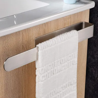 Produktbild von Handtuchhalter ohne Bohren Handtuchstange Selbstklebend Handtuchring für Badezimmer Küche, Edelstahl Gebürstet 37CM