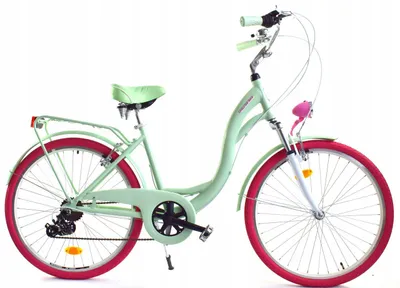 Zdjęcie produktu dla Rower Dallas City Alu 26" 7spd - mięta z różem