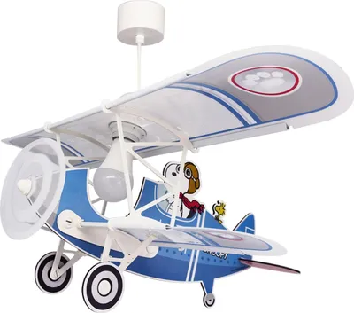 Produktbild von Dalber Snoopy Deckenlampe Flugzeugform für Kinder bunt leuchtet im Dunkeln