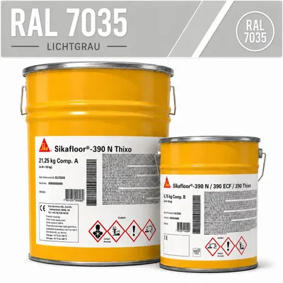 Image de Sikafloor-390 N Thixo 2K RAL7035 25kg Epoxidharz-Dünnbeschichtung
