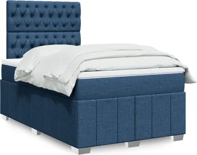 Produktbild von Möbel2024 Boxspringbett mit Matratze Blau 120x200 cm Stoff Klassische Betten 362573